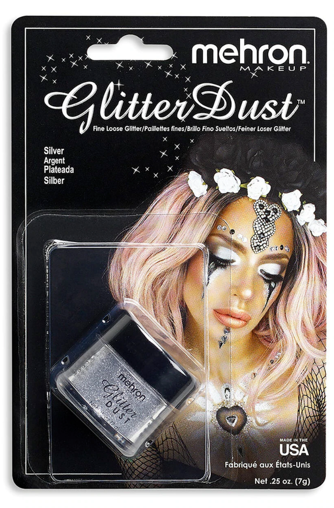 Mehron Glitter Silver Dust