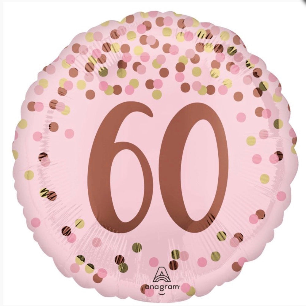 Pretty Pink 60th Birthday Foil Balloon