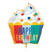 Happy Birthday Cupcake Balloon
