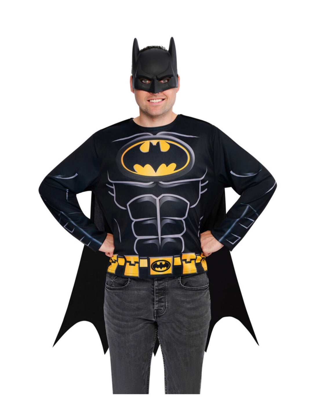 Adult Batman Costume Top, Mask and Cape