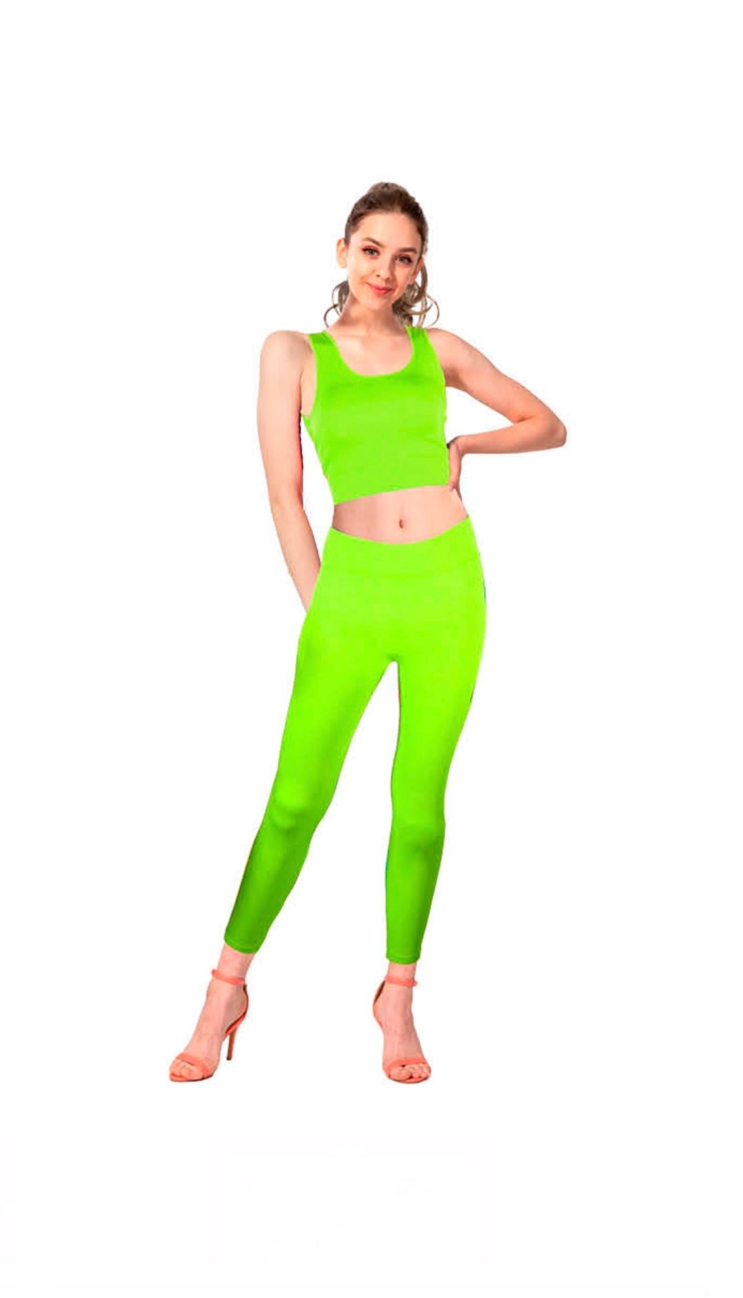 Crop Top & Legging Set - Green