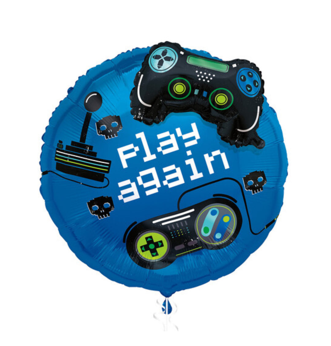 Jumbo Gamer Play Again Controller Balloon
