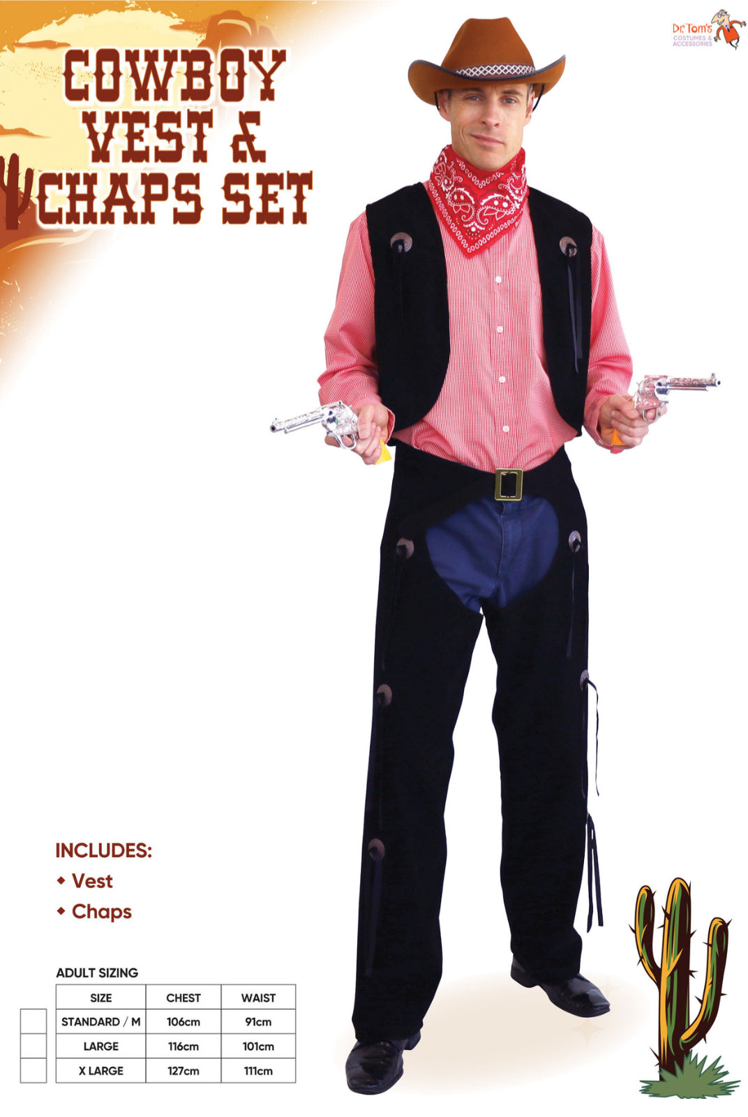 Cowboy Vest & Chaps Set