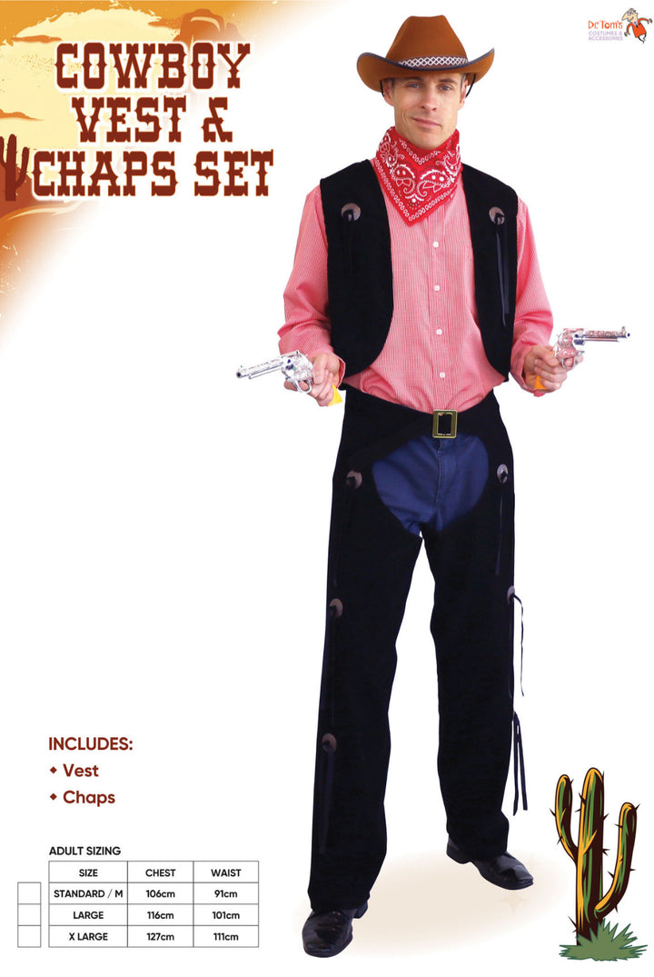 Cowboy Vest & Chaps Set