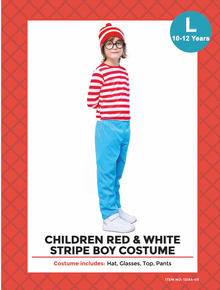 Where’s Wally Red & White- Child Costume
