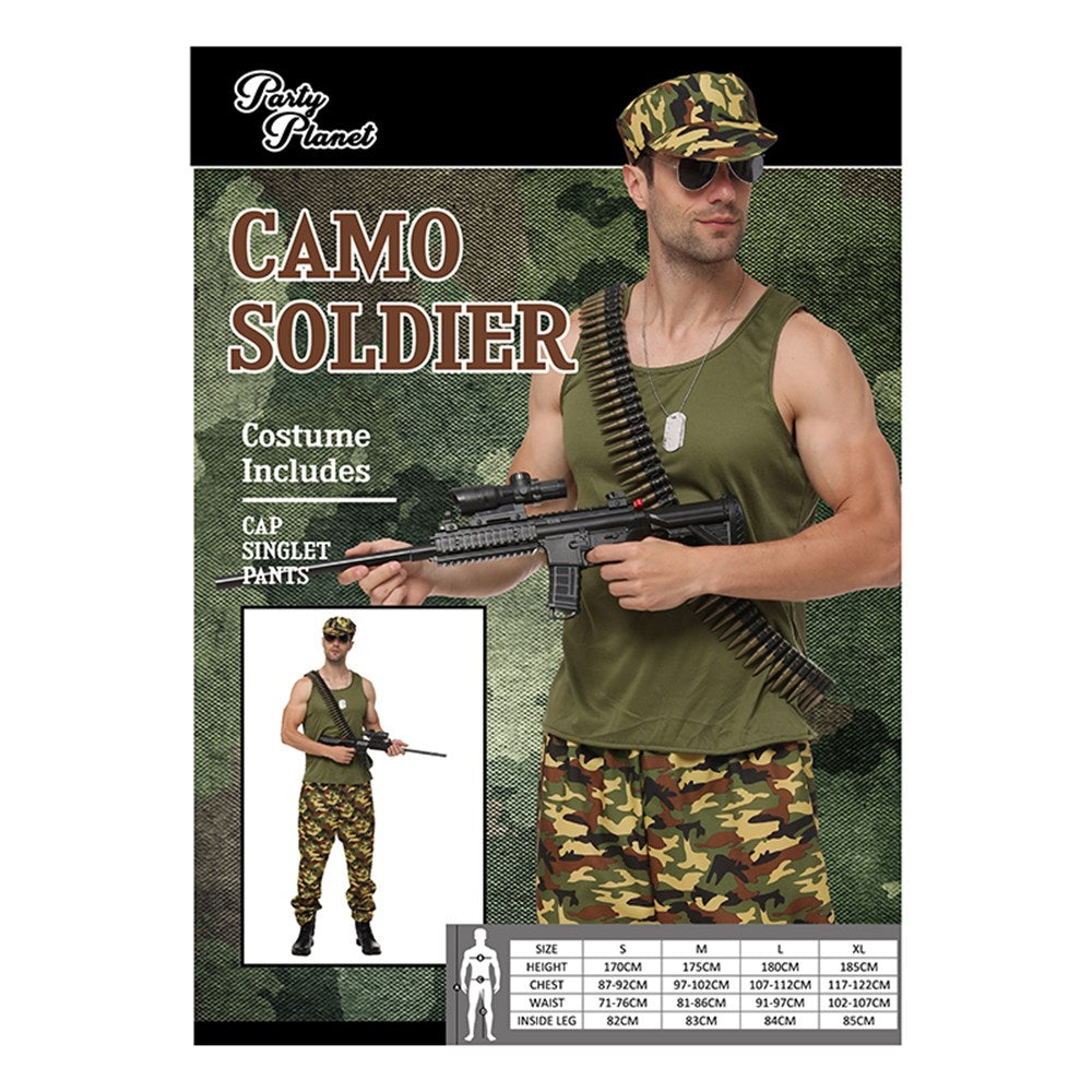Camo Soldier Mens Costume