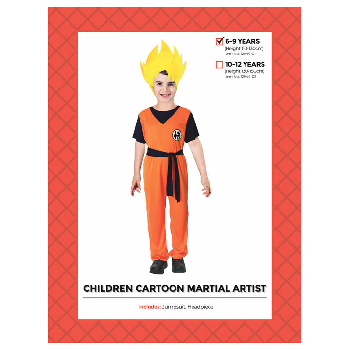 Cartoon Martial Artist Child Costume