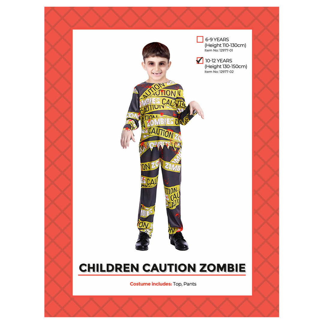 Childs Caution Zombie Costume