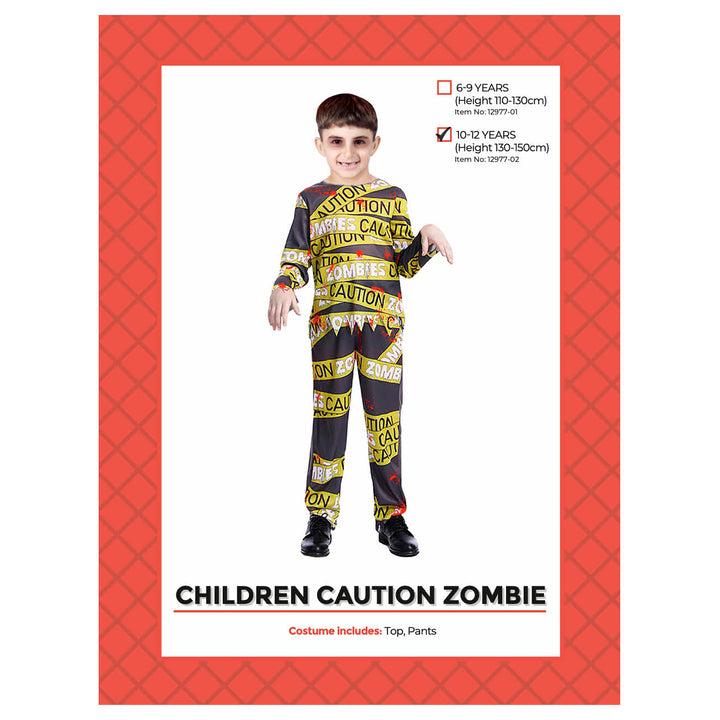 Childs Caution Zombie Costume