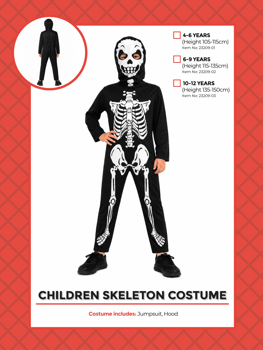 Children Skeleton Costume