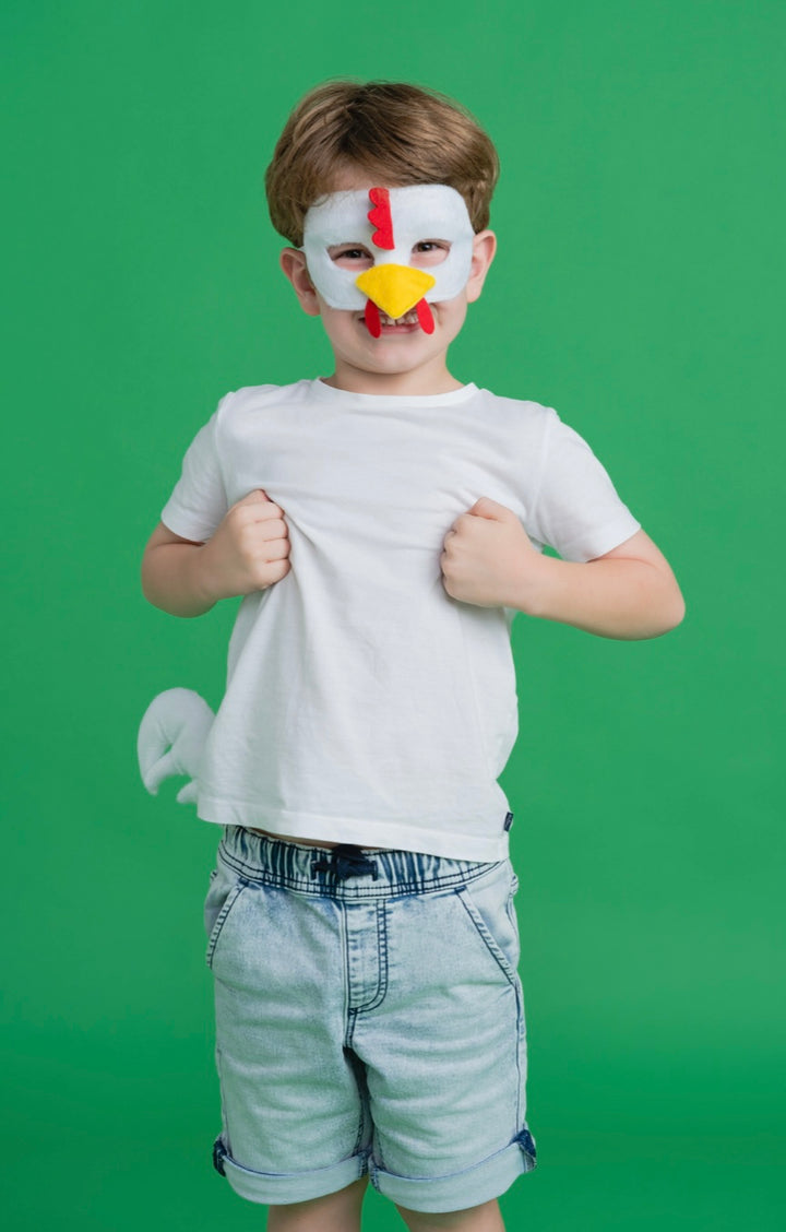 Chicken Face Mask and Tail
