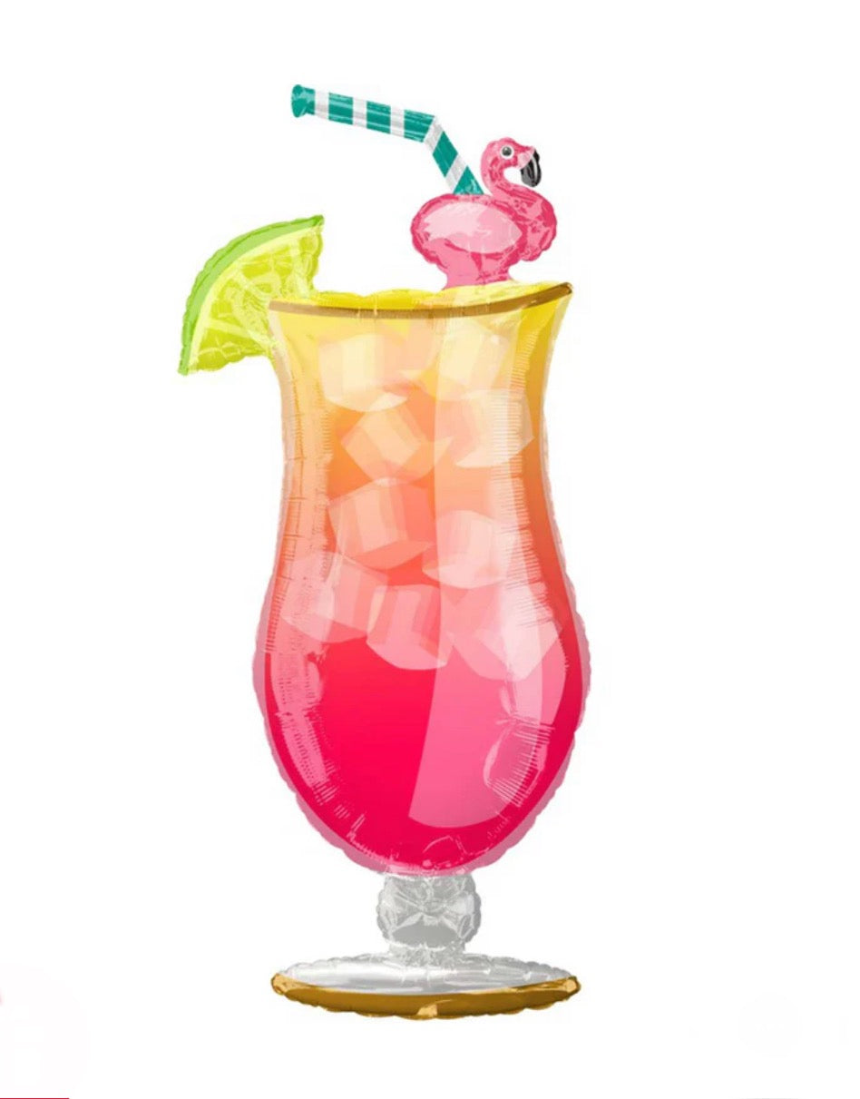Flamingo Cocktail SuperShape Foil Balloon