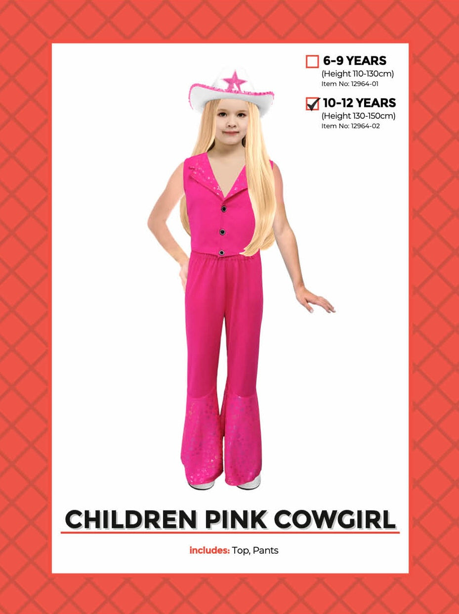 Cowgirl Pink Barbie Girl Costume