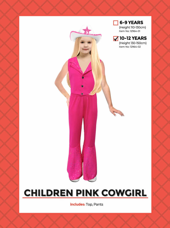 Cowgirl Pink Barbie Girl Costume