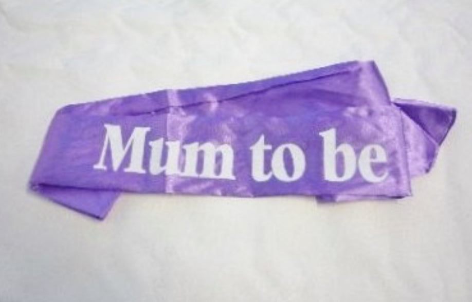 Mum To Be Sash - Light Purple