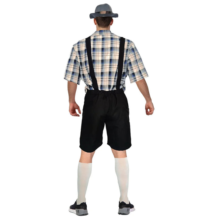 Adult Beer Man Costume (BLUE CREAM CHECKERED)
