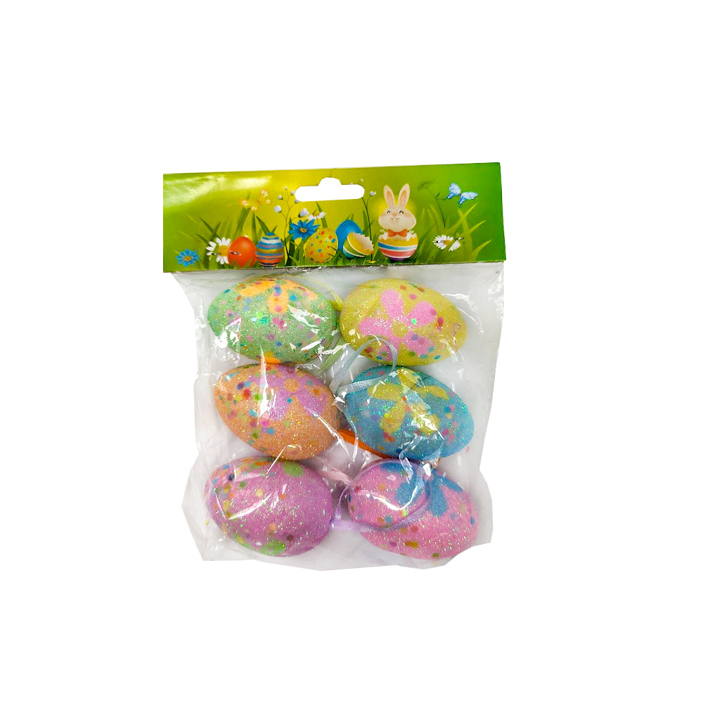 Decorations Colourful Easter Eggs 6pk