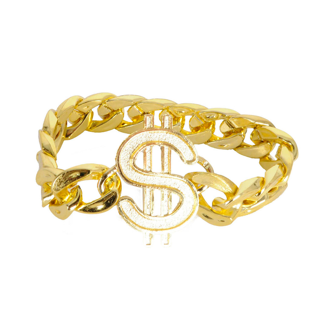 Dollar Sign Chain Gold Bracelet