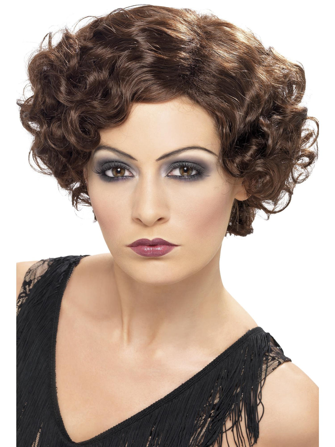 Brown 20's Flirty Flapper Wig