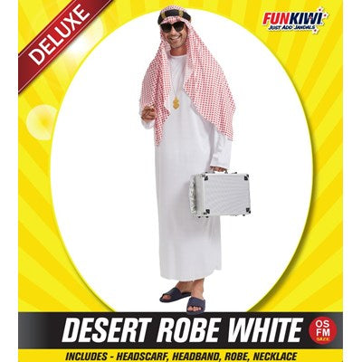 Desert White Sheikh Robe Costume – Sydney Costume Shop