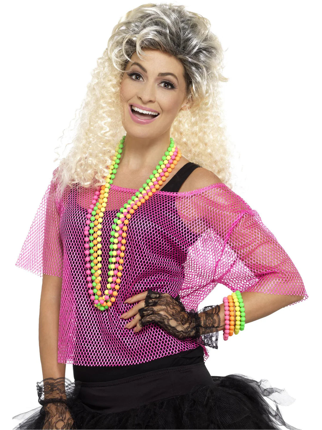 Fishnet Top, Neon Pink