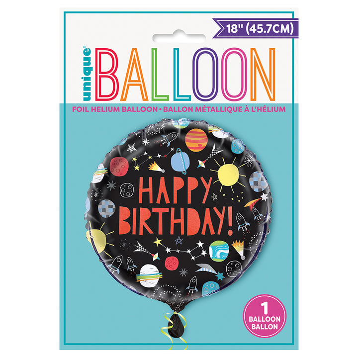 Happy Birthday Space Foil Balloon