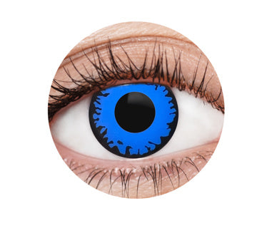 Evil Clown Blue Halloween Contact Lenses