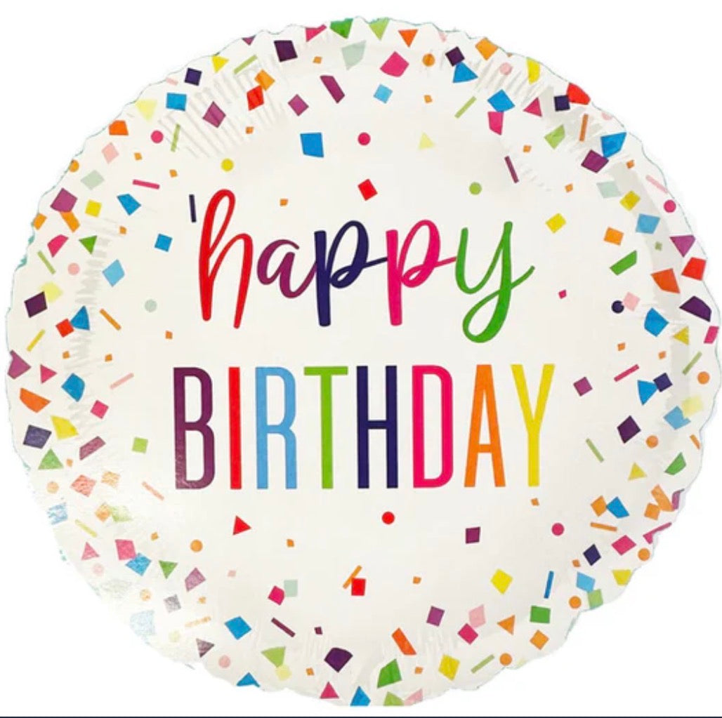Happy Happy Birthday Foil Balloon