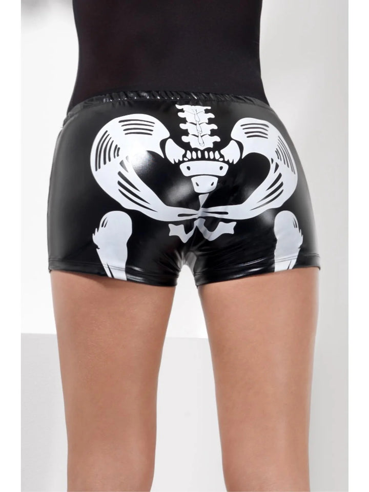 Skeleton Fever Black Hot Pants