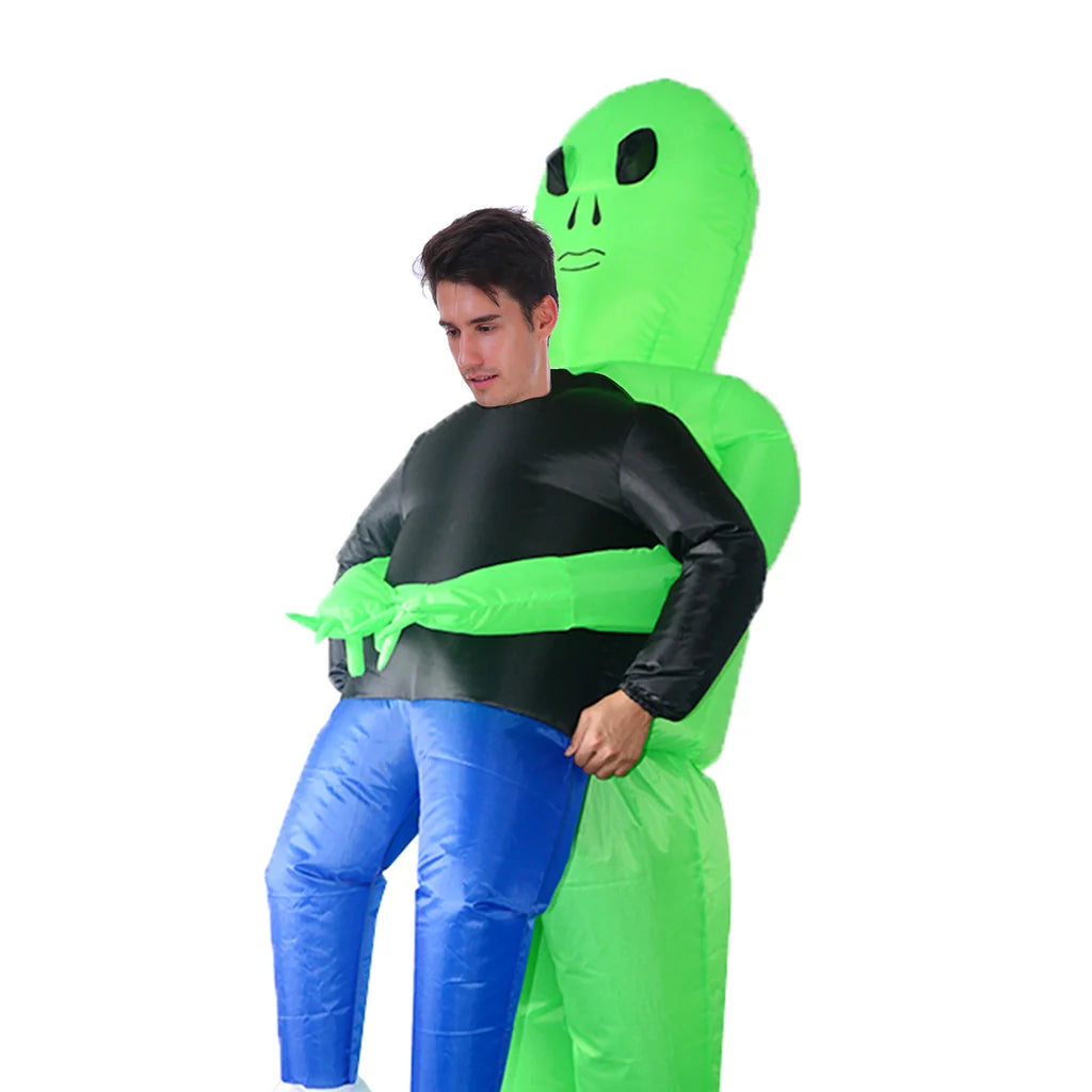 Inflatable Adult Abduction Green Alien Costume