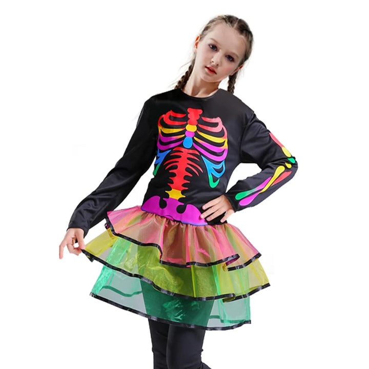 Rainbow Child Skeleton Costume