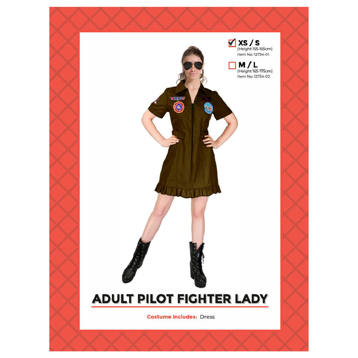 Fighter Pilot Lady Costume