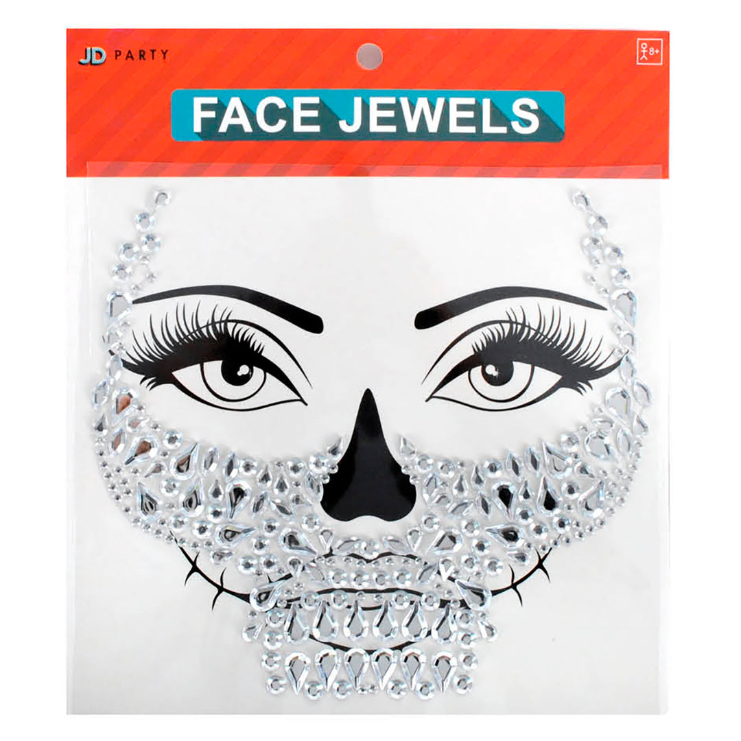 Halloween Face Jewels - Silver Mouth