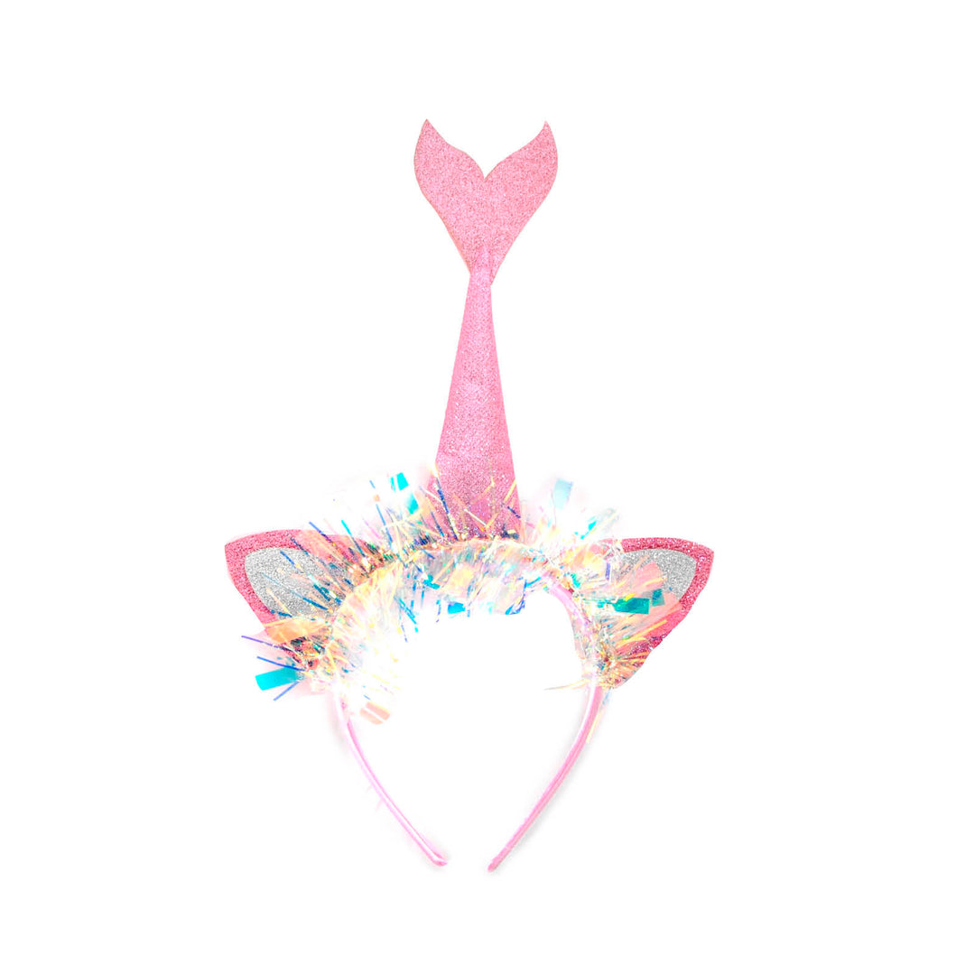 Mermaid Tinsel Headband Pink