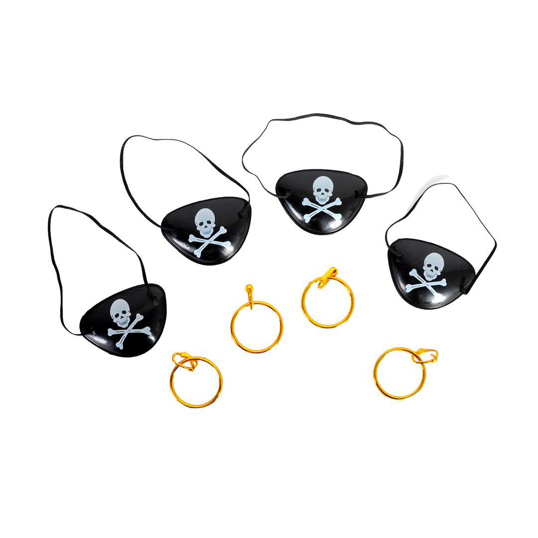 Pirate Eye Patch and Earrings Set