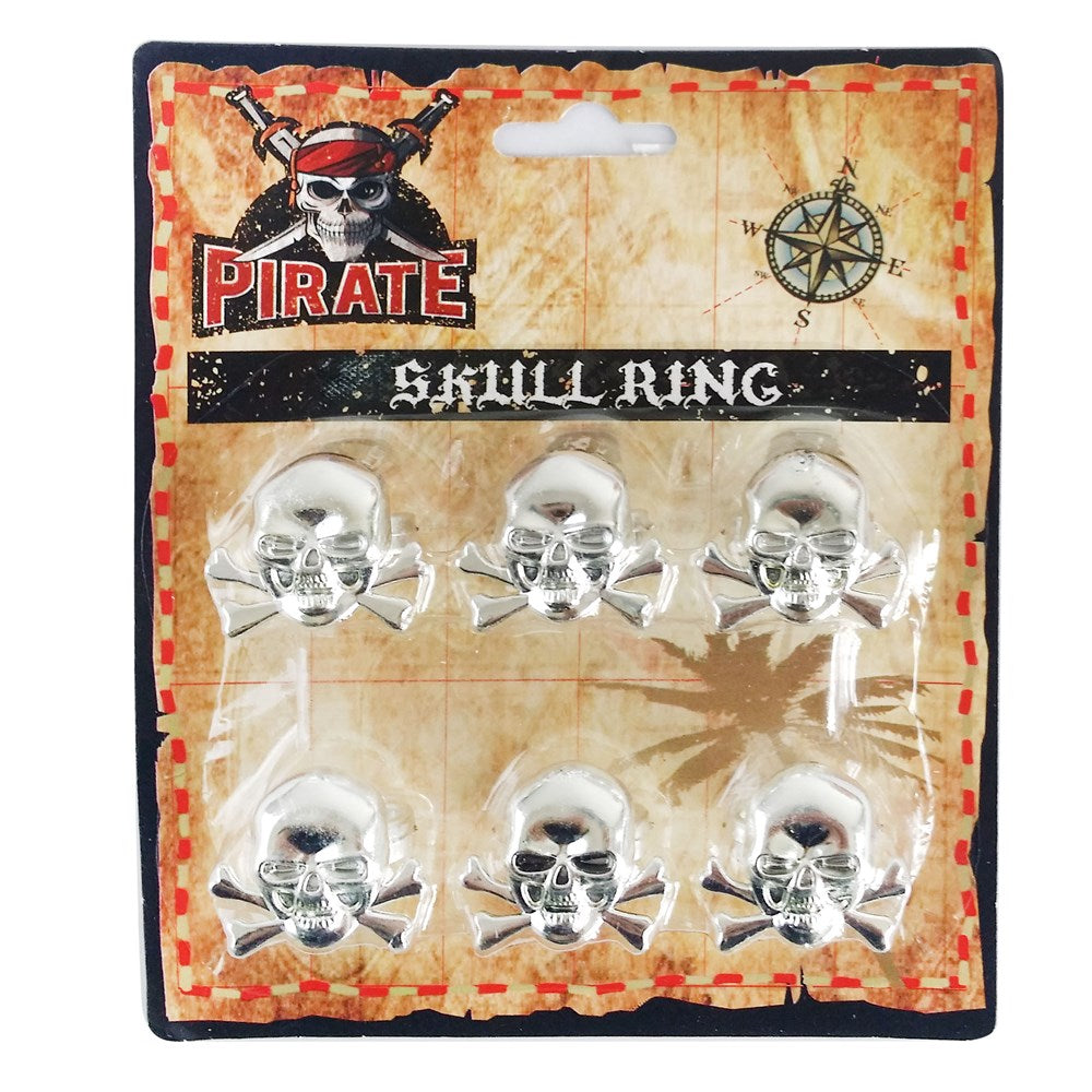 Pirate Skull Ring 6pk