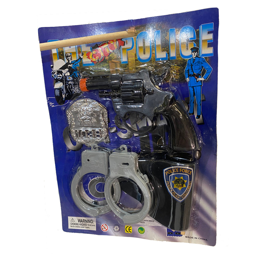 Police Gun, Handcuffs and Badge Set