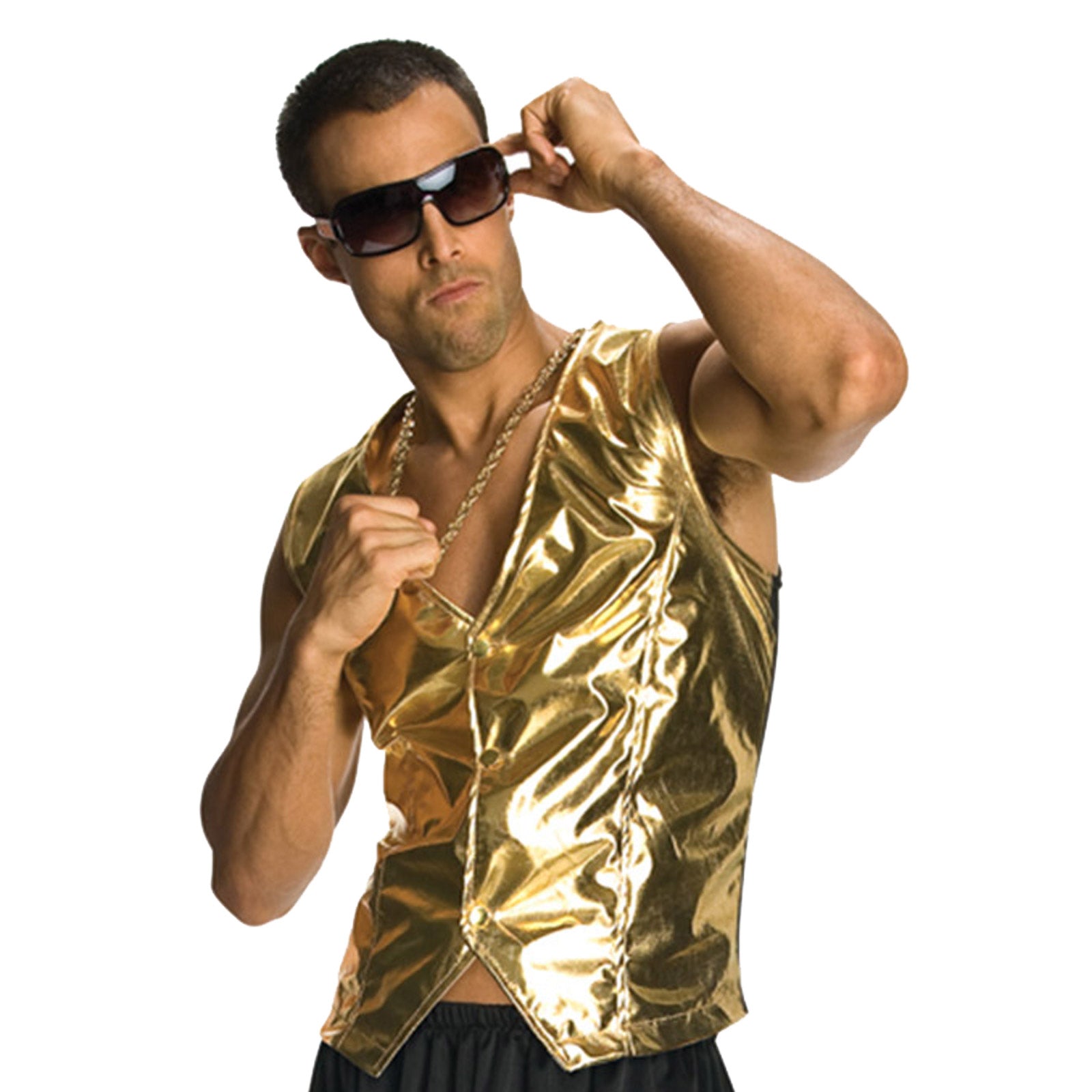 Rapper Gold Vest – Sydney Costume Shop