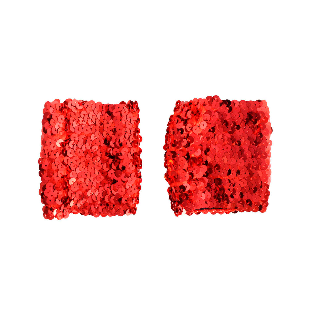 Sequin Wristbands - Red