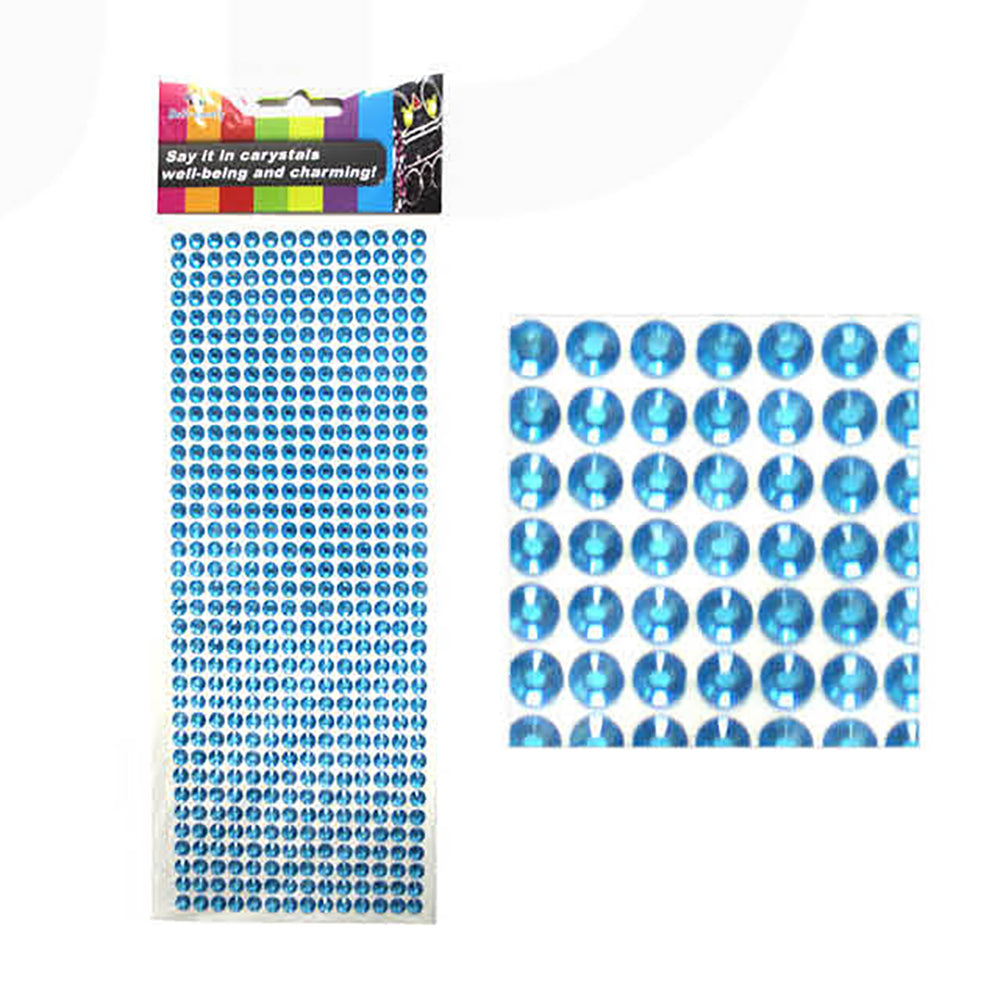 Diamante Blue Stickers - Small 0.5cm
