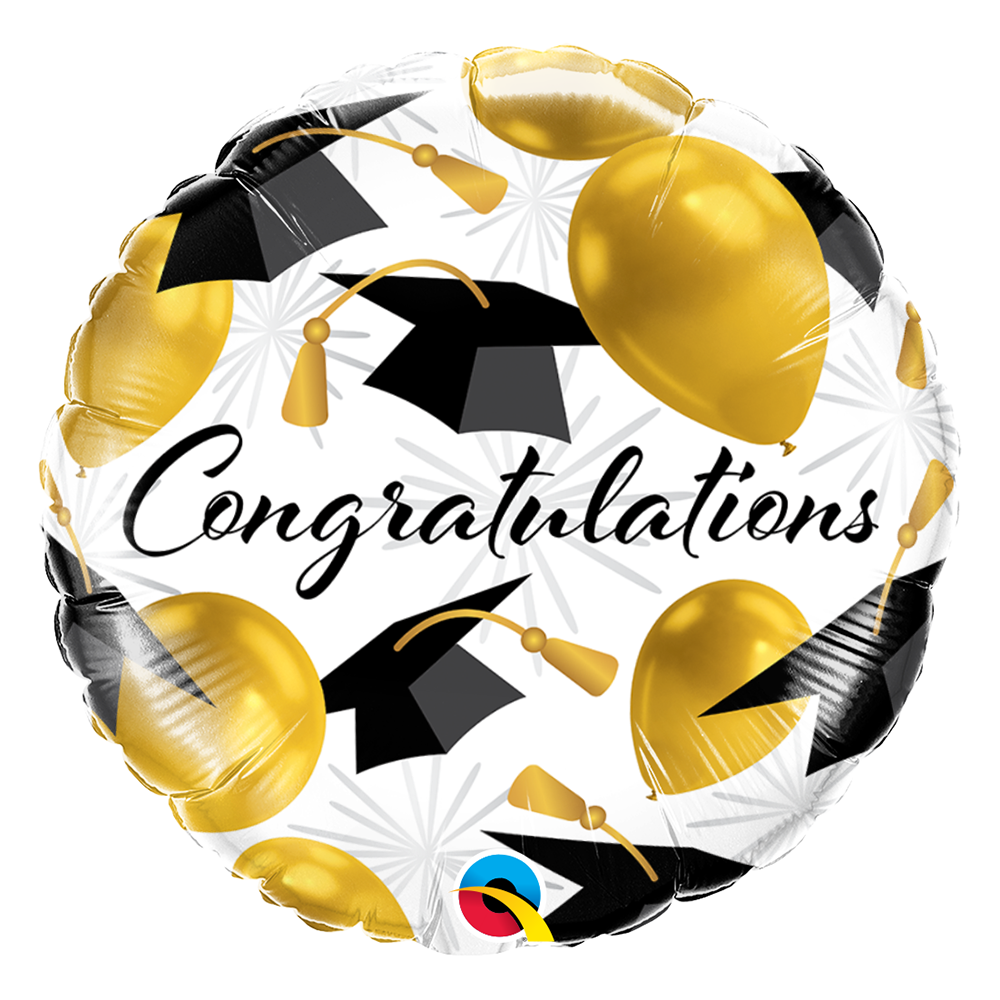 Congratulations Grad Gold Round Foil Balloon