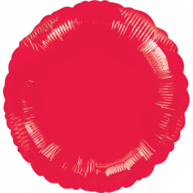 Circle Metallic Red Foil Balloon