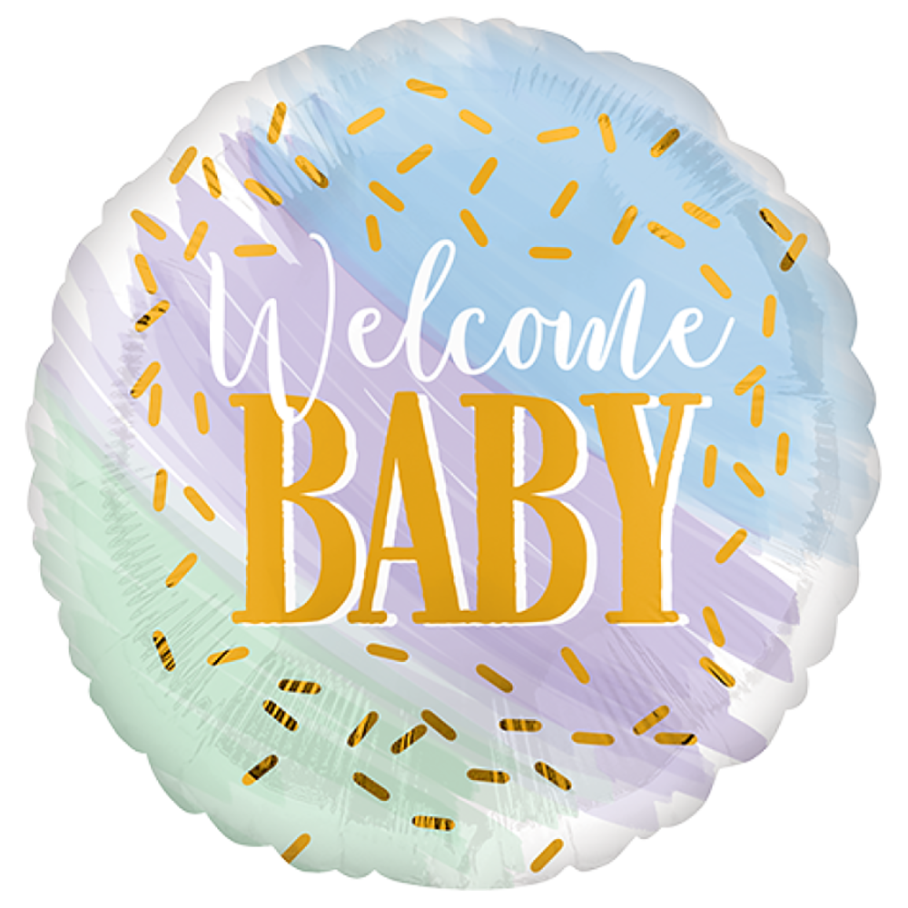 Watercolor Welcome Baby Foil Balloon