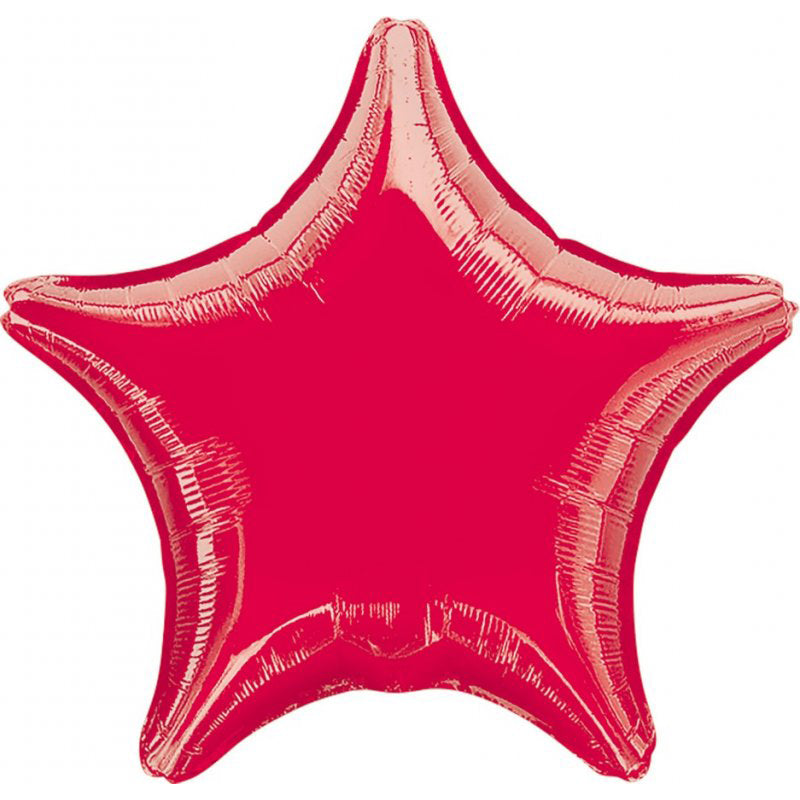 Star Metallic Red Foil Balloon