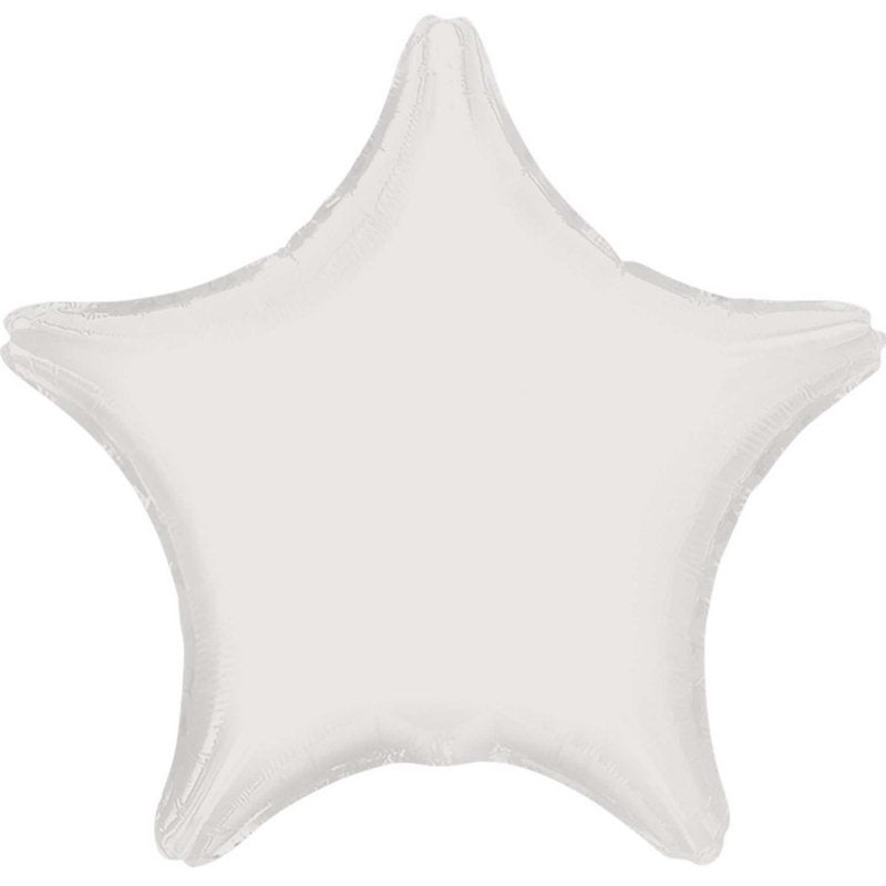 Star Metallic White Foil Balloon