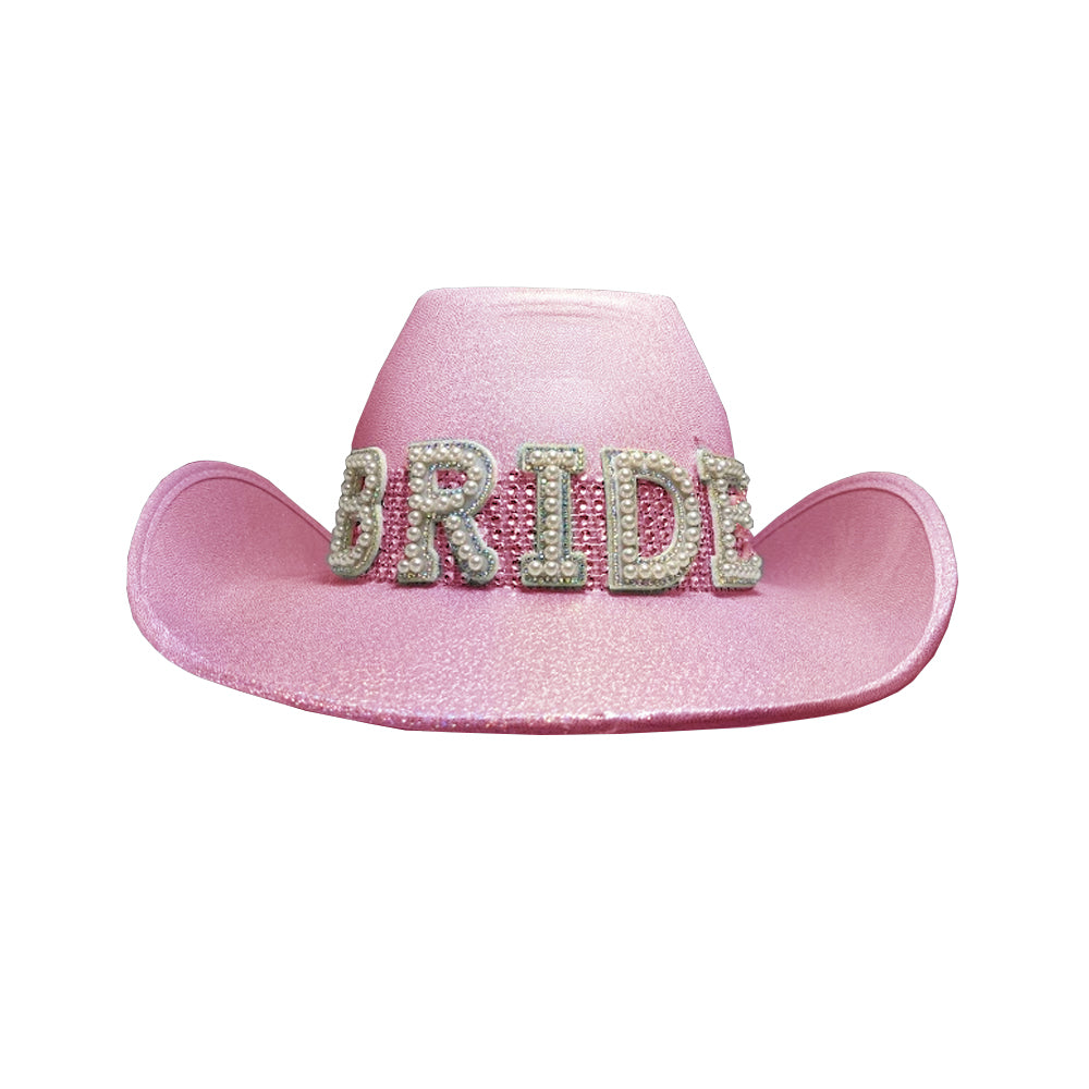 Bride to Be Pale Pink Cowboy Hat