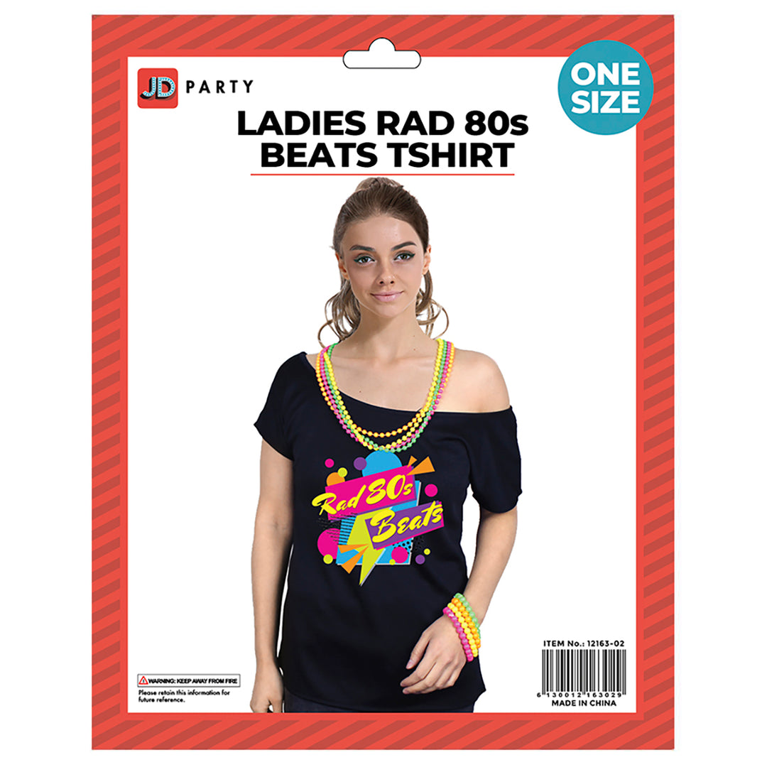 80's Womens T-Shirt - Rad 80s Beats