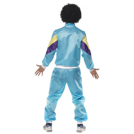 80s Height of Fashion Mens Shell Suit Costume -Blue