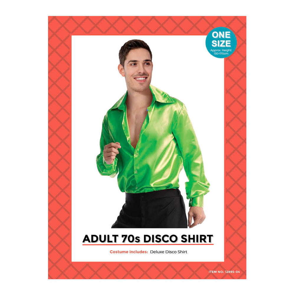 Adult 70s Disco Shirt Green
