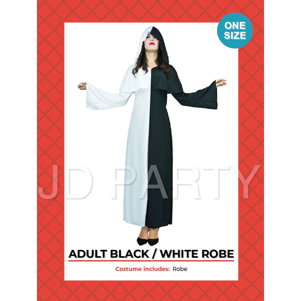 Adult Devil Black and White Robe